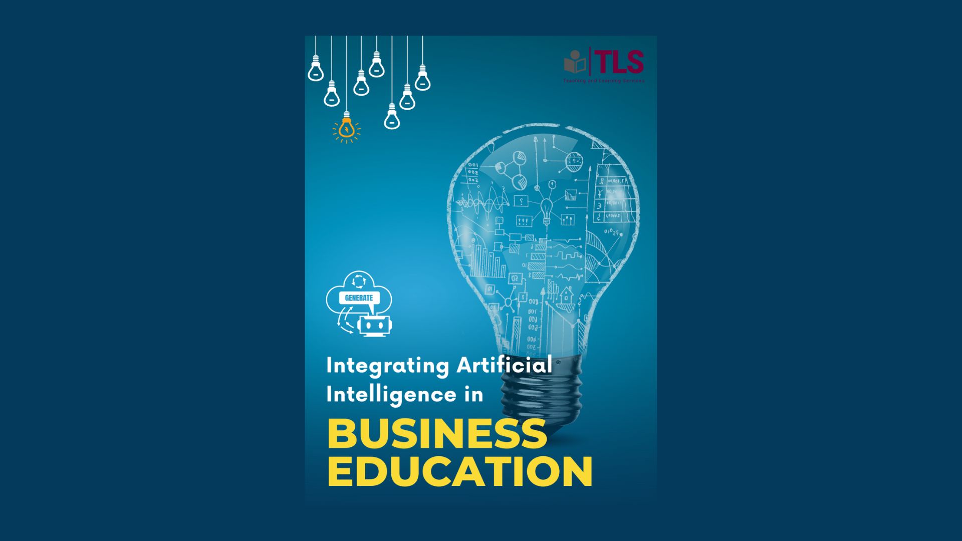 Lightbulb with different graphs, formulas, and data drawn on it with the text,